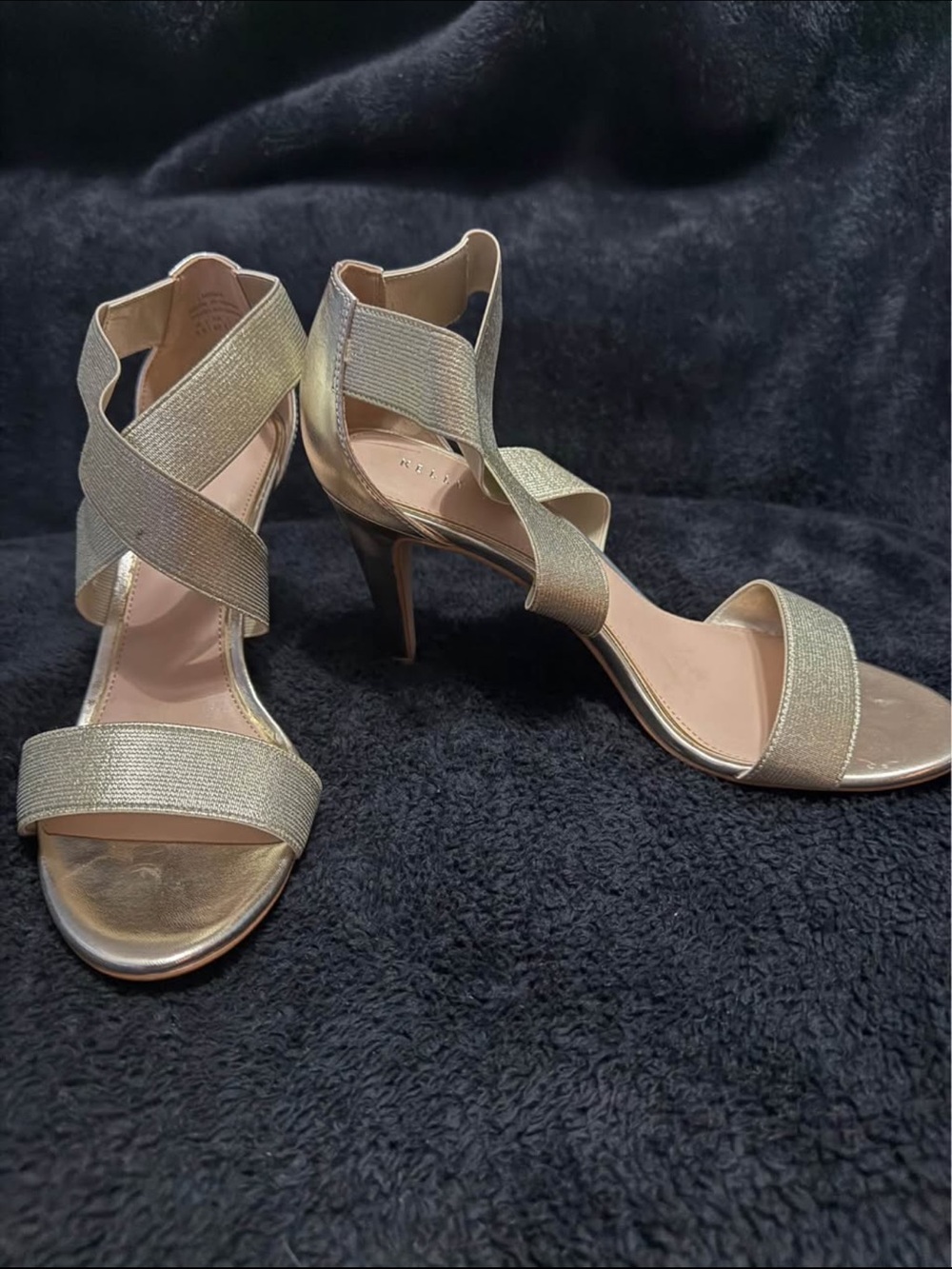 Kelly & Katie Gold Strappy High Heel Sandals